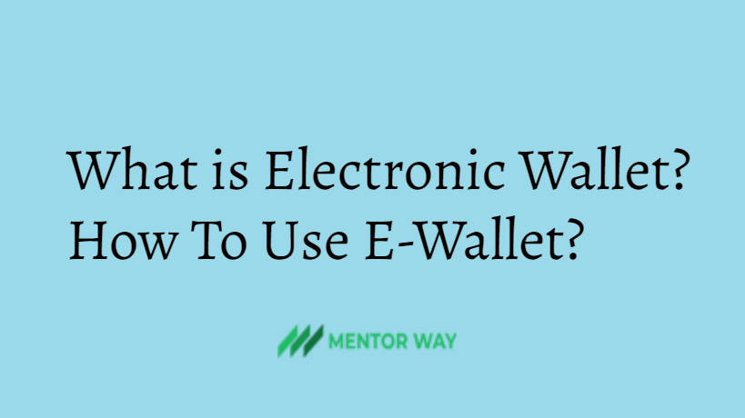 What is Electronic Wallet? How To Use E-Wallet?