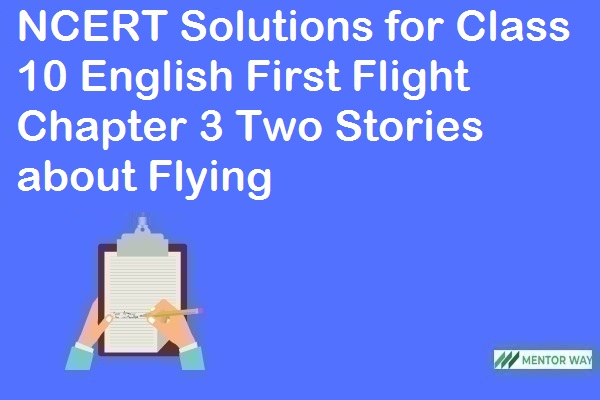 NCERT Solutions for Class 10 English First Flight Chapter 3 Two Stories about Flying