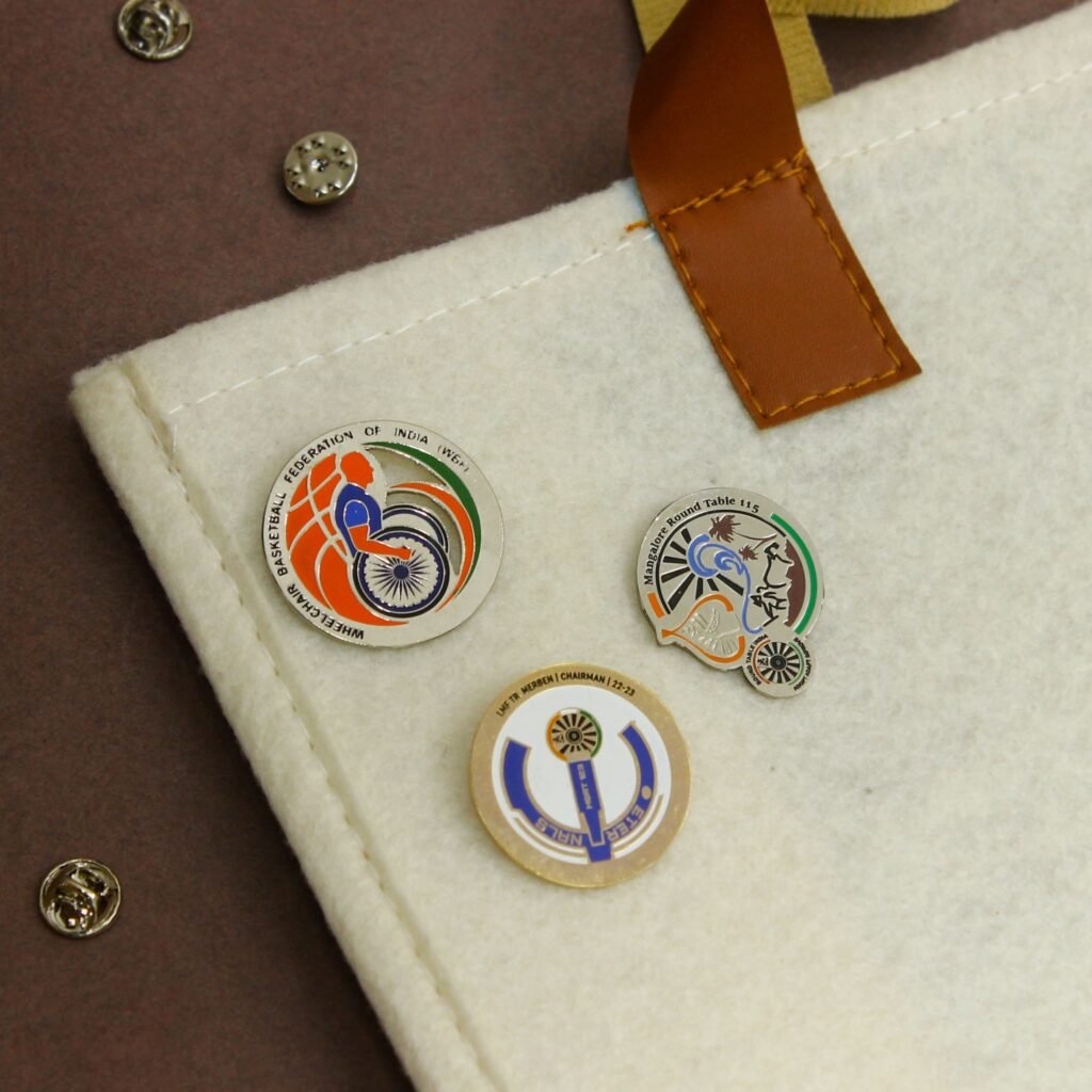 Basketball Federal lapel pin