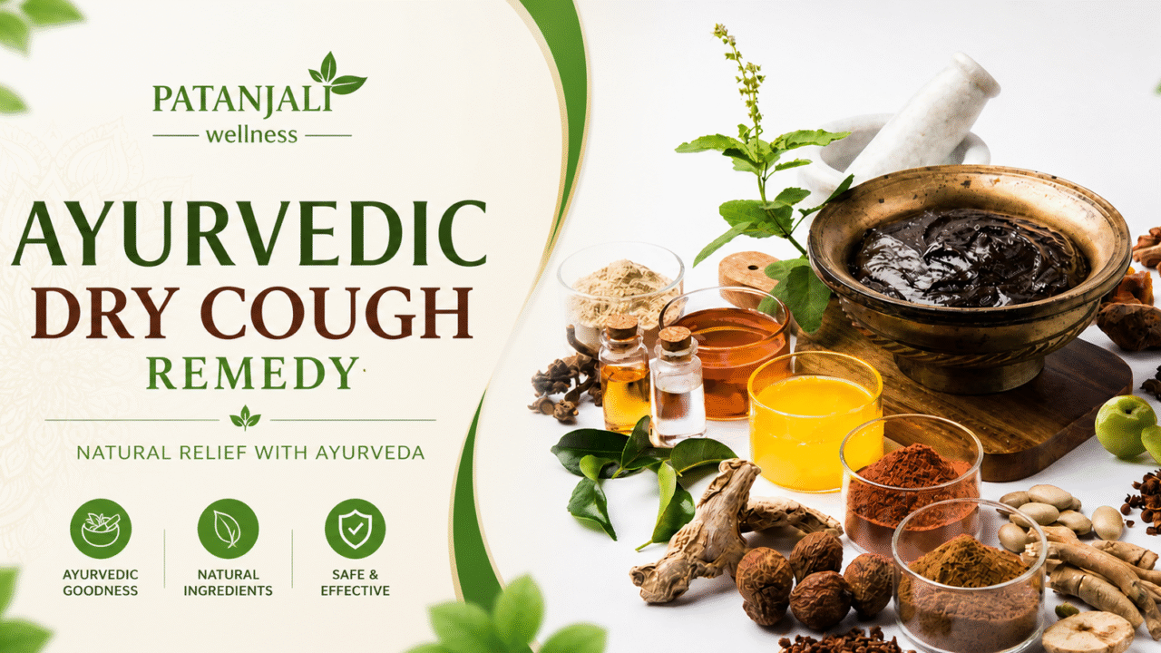 Herbal kadha with tulsi and ginger for ayurvedic dry cough remedy